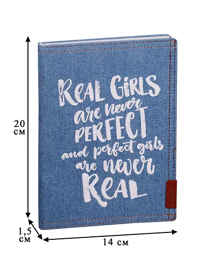 Ежедневник недатированный А5 96 листов "Denim" светло-синий - фото 2