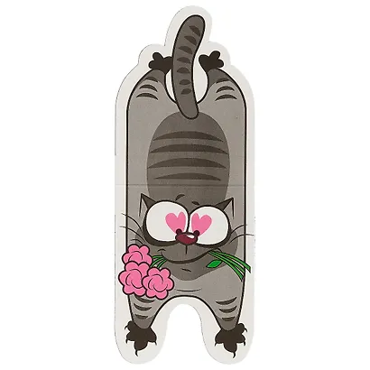 Магнитная закладка «Кот-обормот с кошкой», 5 х 6.5 см - фото 2