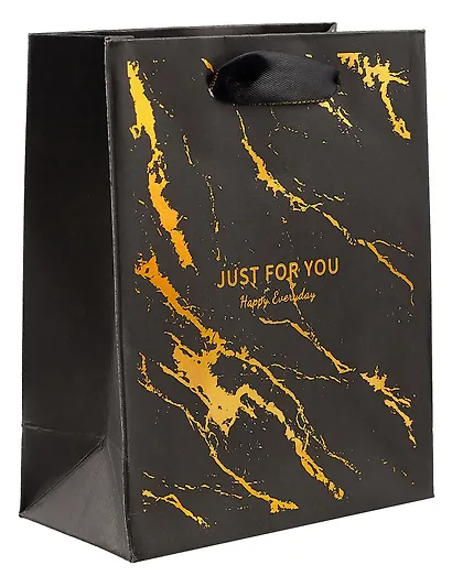 Пакет А6 14*11,5*6 "Black Marble" нейтр., бум.мат.ламинат - фото 2