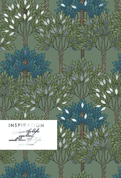 Книга для записей А5 128л кл. "ГРЕЗЫ. Безмятежность" интегр.переплет, ламинация Soft Touch, тисн. Фольгой "Голография", офсет - фото 2