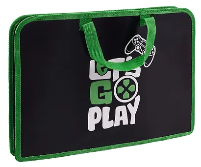 Папка для тетрадей А4 "LET'S GO PLAY-" 34*24,5*3,5см, пластик, молния, текст.ручки - фото 2