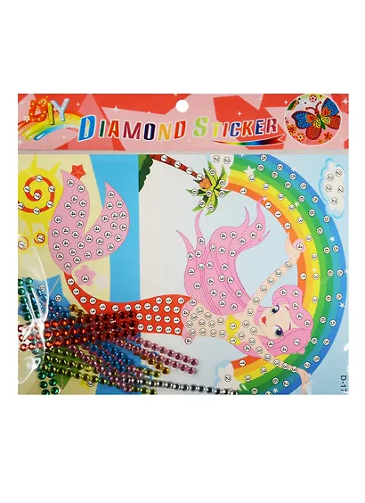 Аппликация стразами Русалочка 1 А4 (15-01248-D17) - фото 2