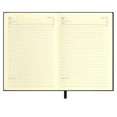 Ежедневник недат. А6+ 160л 126х174 "Софт-тач" чёрный, иск.кожа, мягкий переплет, блинт.тиснение, офсет, ляссе - фото 8