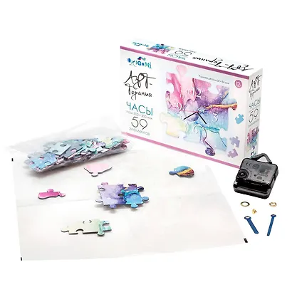 Арт-терапия. Пазл-часы "Краски", 300х300 мм, 59 элементов - фото 3