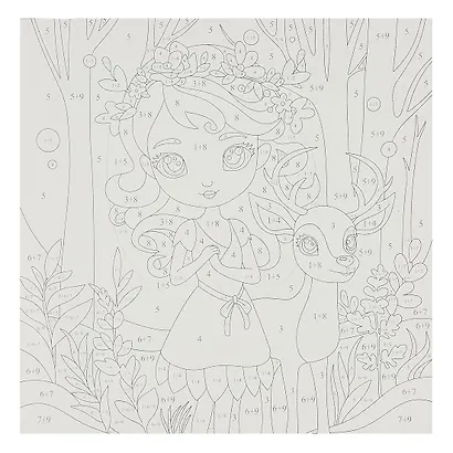 Набор для детского творчества LORI. Картина по номерам на холсте на подрамнике "Фея в лесу" - фото 3