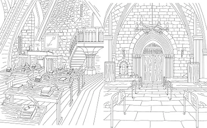 Волшебные уголки Хогвартса. Раскраска по вселенной Гарри Поттера - фото 5