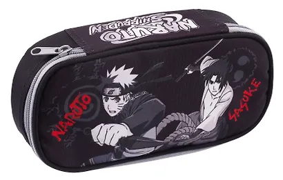 Пенал-косметичка "Naruto" черный, полиэстер, молния - фото 1
