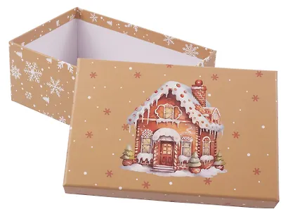 Коробка подарочная "Пряничный домик" 18*12*7, картон - фото 3