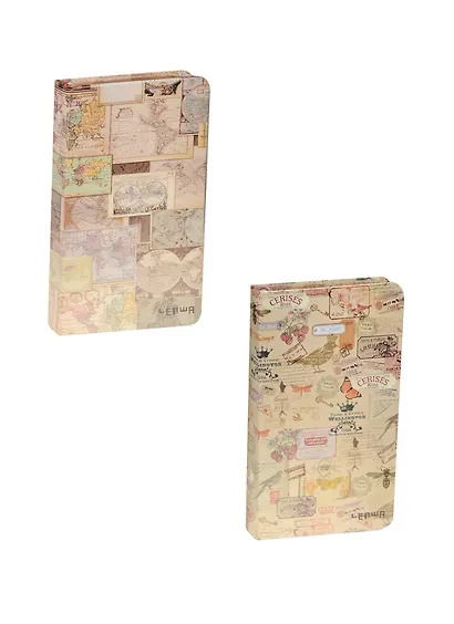 Блокнот А6 Карты, Марки, Города (золотой обрез) (192стр) - фото 1