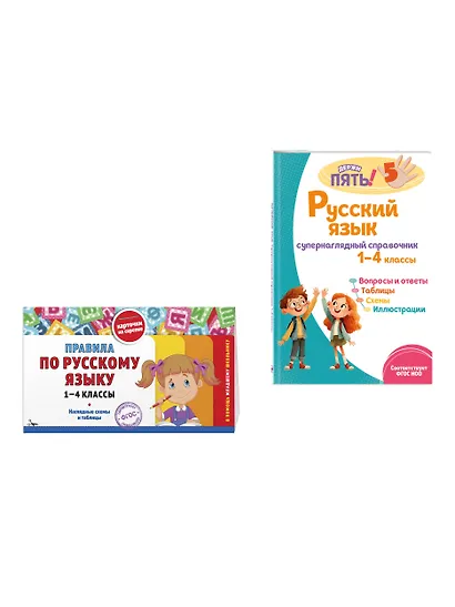 Русский язык. 1–4 классы.Супернаглядный справочник и Правила (Наглядные схемы и таблицы). Комплект - фото 3