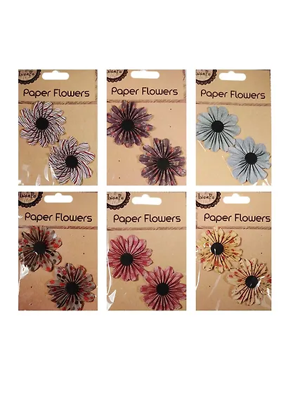 Набор для творчества Декоративные элементы цветы бумажные, 2шт, в асс. - фото 2