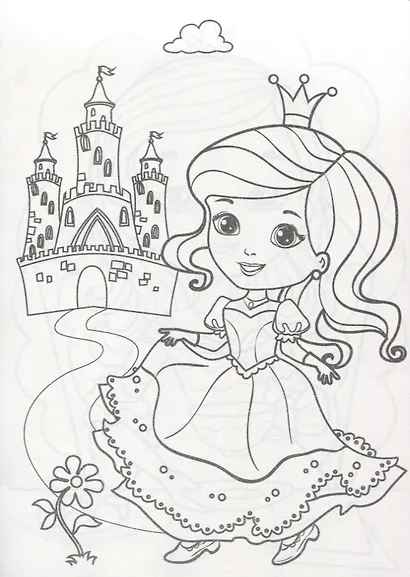 Добрые принцессы. Комплект раскрасок для детских садов и центров развития. 100 листов - фото 3