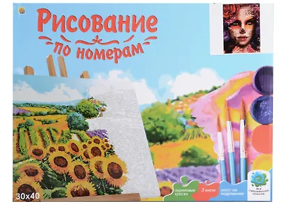 Холст с красками по номерам "Девушка на карнавале", 30 х 40 см - фото 2