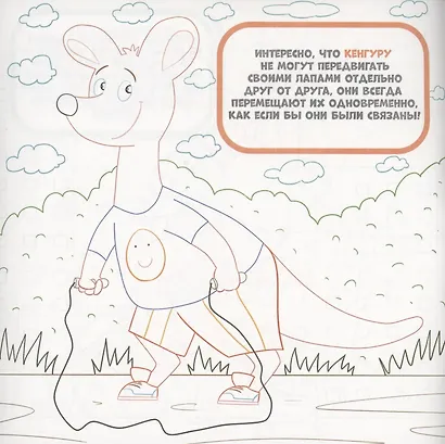 Нескучная раскраска с цветным контуром! Животные-Спортсмены - фото 5