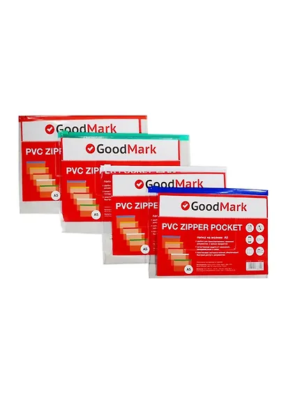 Папка на молнии прозрачная "GoodMark", А5 - фото 5