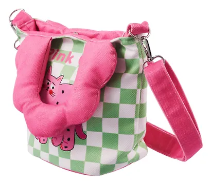Сумка с волнистой ручкой Pink Cat (текстиль) (20х16) (12-Lanxi-A12) - фото 5