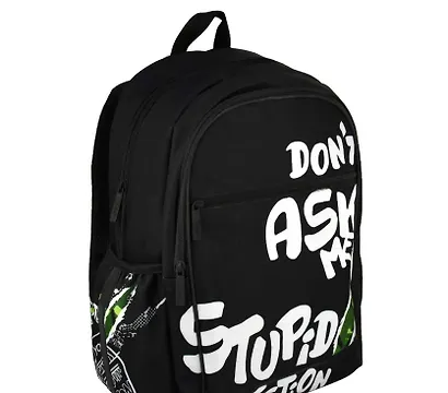 Рюкзак "НЕ ЗАДАВАЙ ВОПРОСОВ" 1отд., 44*31*15см. уплотн. спинка, полиэстер - фото 2