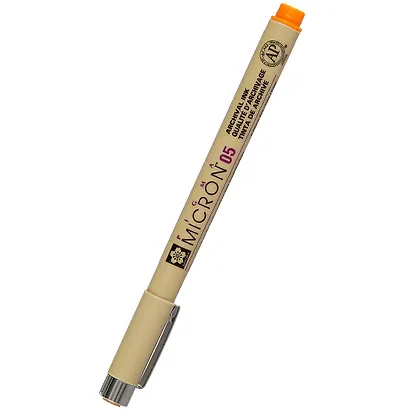 Капиллярная ручка «Pigma Micron», Sakura, 0.45 мм, оранжевая - фото 1