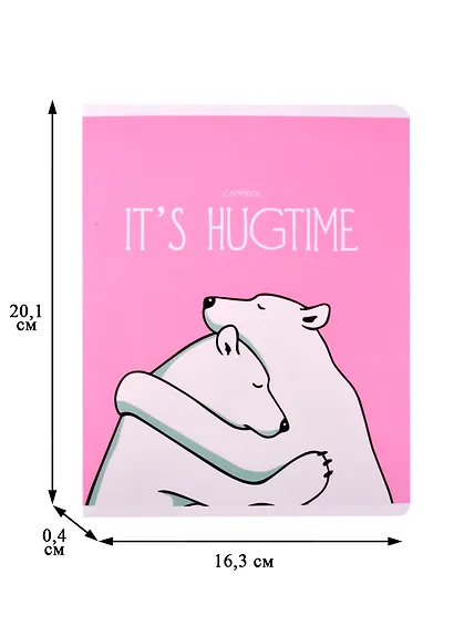Тетрадь в клетку Listoff, Hugs!, 48 листов, в ассортименте - фото 2