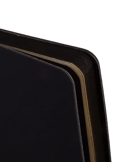Книга для записей А5 80л "SOFT TOUCH. Угольно-черный" интегр.обл., иск.кожа, офсет 70г/м2, тонир.комбин.блок (в лин., точку, без лин.), скругл.углы, цв.форзацы, цв.торец - фото 3