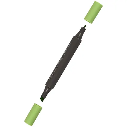 Маркер художественный "Сонет" травяной зеленый, двухсторон., тонк. и широк.долото, Сонет - фото 2
