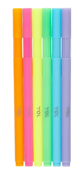 Ручки капиллярные Yoi, Sunset, 6 цветов неоновые - фото 4