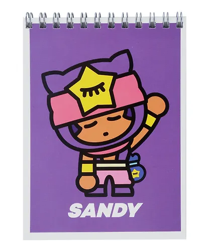 Блокнот А6 40 листов, нелинованный, "Lou, Crow, Sandy, Jessie, Leon" спираль, в ассортименте - фото 7