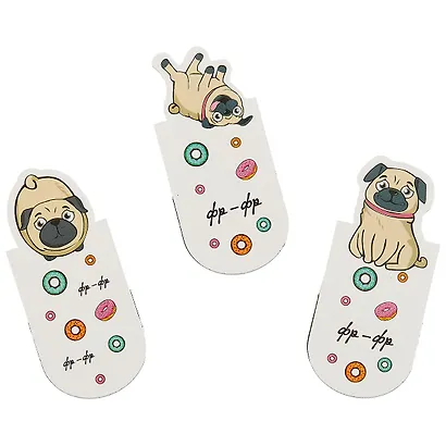 Магнитные закладки «Мопсы», 3 штуки - фото 2