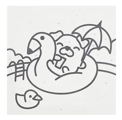 Картина по номерам детская Стикерняшки "Солнечный день" (холст на подрамнике 20*20) - фото 2