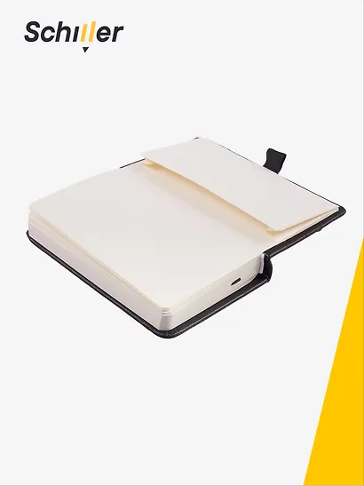 Скетчбук 9*14 80 листов, черный, 140г/м2 слоновая кость, Schiller - фото 3