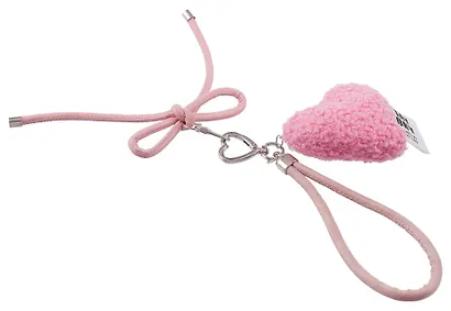 Брелок-обвес на сумку «Сердечко плюшевое», розовое - фото 3