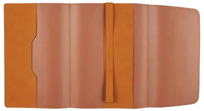 Обложка для книги с закладкой, 245х170 мм, горчичная, экокожа, нубук, Антей - фото 4