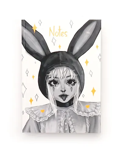 Книга для записей А5 80л "Зайка (Эксклюзив)" 7БЦ, пантонн.печать, мат.ламинация, офсет - фото 2