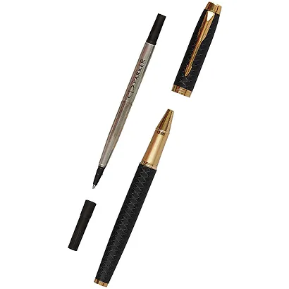 Ручка-роллер чёрная, IM Premium Black/Gold GT, Parker - фото 2