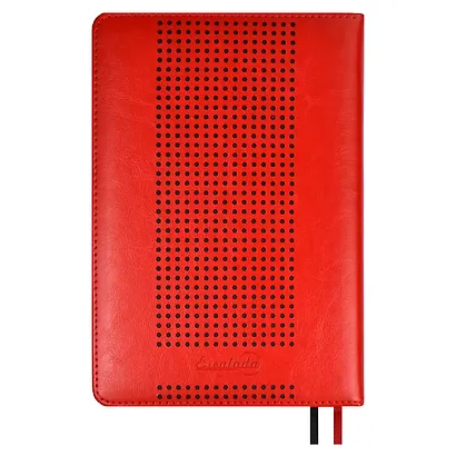 Ежедневник недат. А5 120л "Сариф" красный, иск.кожа, тв.переплет, обл.поролон, блинт.тиснение, офсет, ляссе - фото 9