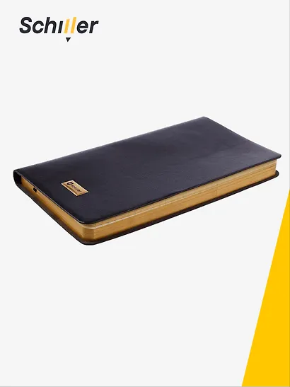 Записная книжка А6+ 96 листов, нелинованная/линейка, черная, Schiller - фото 3