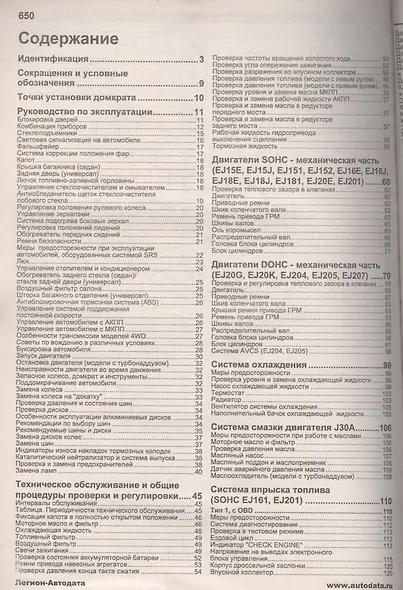 Subaru Impreza. Модели с  1993-2002 гг. выпуска с двигателями 1,5 л, 1,6 л, 1,8 л, 2,0 л, и 2,0 л. Turbo. Устройство, техническое обслуживание и ремонт - фото 2