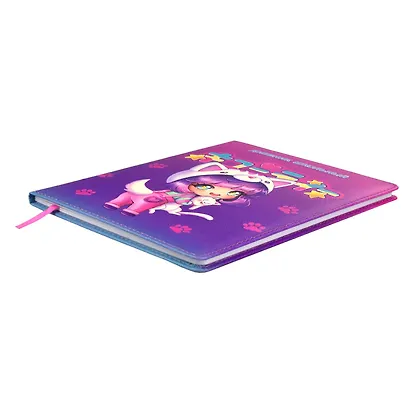 Дневник шк. "Чиби" кожзам, тв.переплёт, поролон, одно ляссе, полноцв.печать, загругл.углы, универс.шпаргалка - фото 2