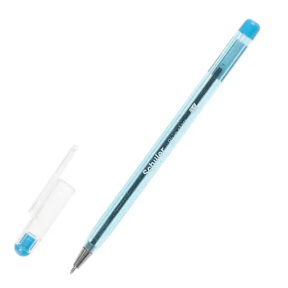 Ручки шариковые синие 12 штук "Blue stars" 0,5 мм, Schiller - фото 4