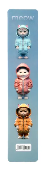 Закладка для книг пластиковая "Коты в комбинезонах" - фото 1