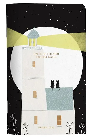 Планинг датированный 2026 год, А6, 32 листа "Nightfall. Маяк", искусственная кожа - фото 2