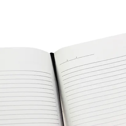 Ежедневник недат. А5 128л "Blank" угольный, 7Б, иск.кожа, интегр.переплет, торец в цвет обл, на резинке, тонир.блок, ляссе - фото 3