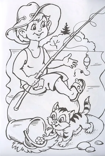 Летом на озере. Посмотри и раскрась - фото 5