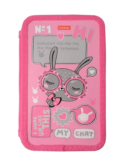 Пенал 3 отделения "В модном чате" 19*11 см - фото 6