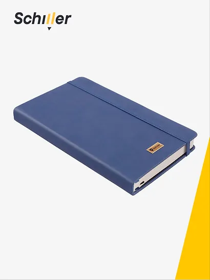 Книга для записей «Classic» А5-, 160 листов в линейку, синяя, Schiller - фото 2