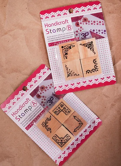 Печати резиновые на деревянной основе, угловые, 2 вида (блистер) (11-24347-N-12) - фото 2