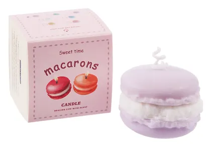Свеча ароматическая Макарун лавандовый (3,5х4,5) (12-202509-HD-25) - фото 2