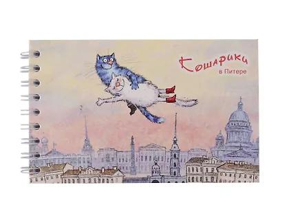 Блокнот А6 60л СПб "Кошарики в Питере. Полет" спираль - фото 1