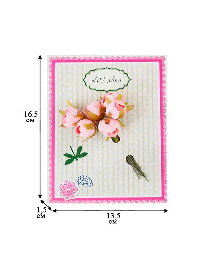 Пионы розовые, букетик 6 стеблей (готовые на подложке) - фото 2