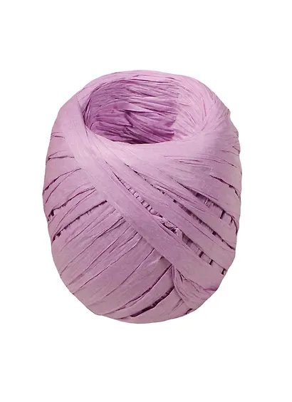 Набор для упаковки, кокон, рафия, 20м, крафт уп., сиреневый - фото 1